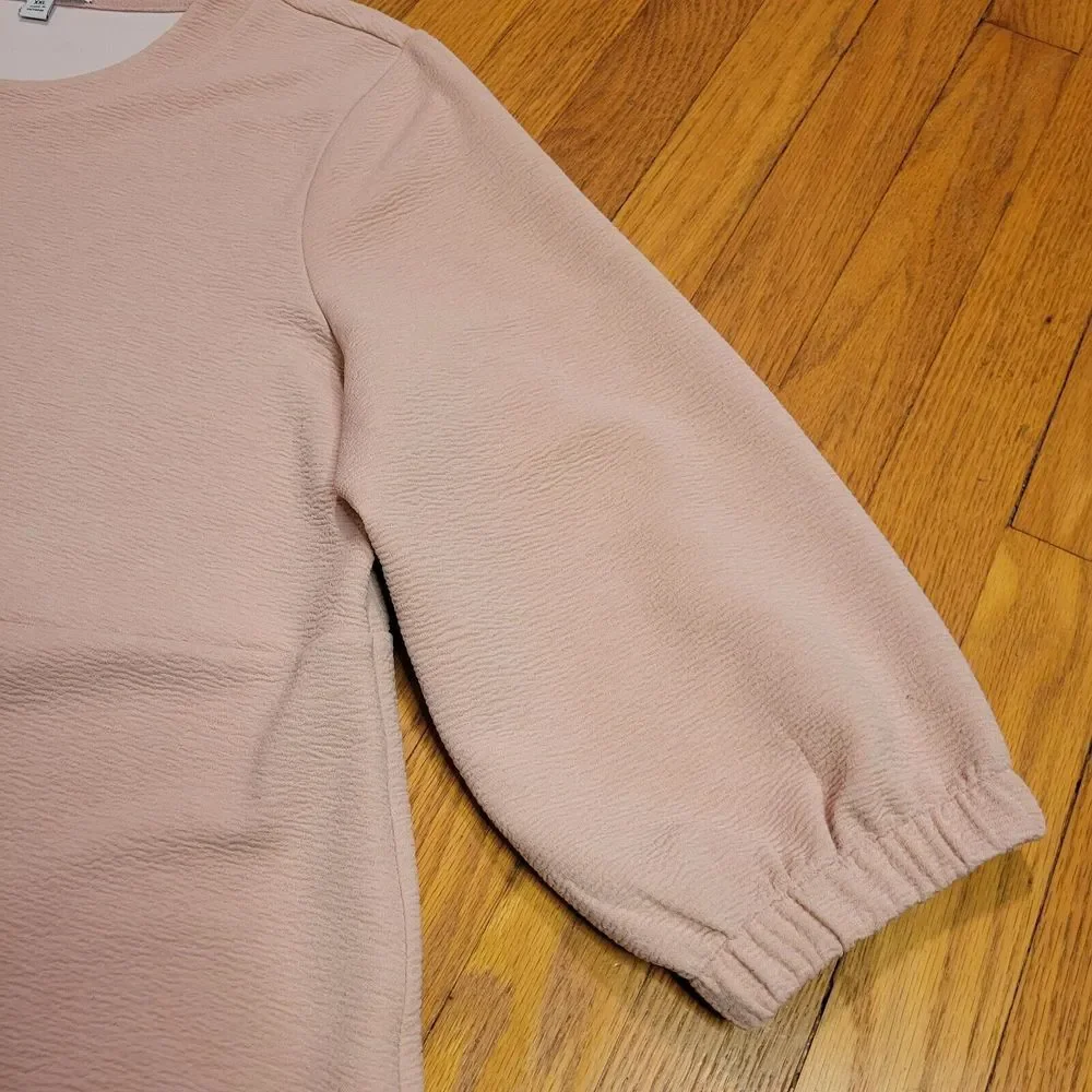 Free Assembly Womens‎ Dress 3/4 Sleeve Pink Size XXL Wedding Career Preppy - Picture 6 of 16